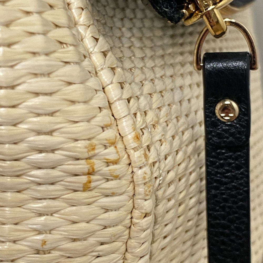 Kate Spade New York Leather and Basketweave Satchel with Crossbody Strap - Picture 11 of 16